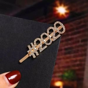 #2020 letter glittery hair pin